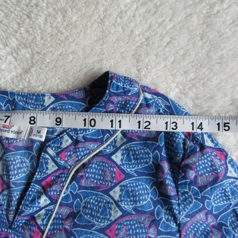 Vineyard Vines Girls M 10-12 Fish Print Tunic Royal Blue Cotton Style 7W0152 - Picture 15 of 16